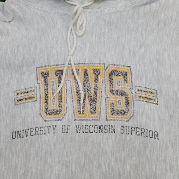 Vintage University-of Wisconsin Superior Hoodie L/XL 23x28 - Picture 4 of 11